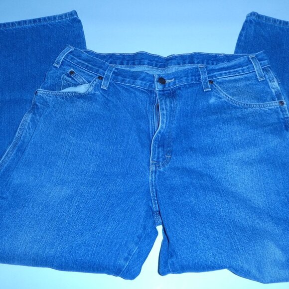 Dickies Relaxed Fit Heavyweight Carpenter Jeans - Stonewashed Indigo Blue - Picture 1 of 11